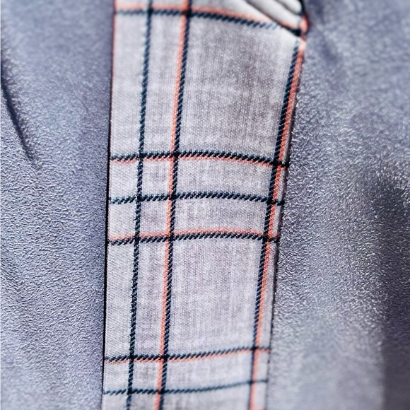 NWT! Anthropologie Solitaire Vegan Suede Solid/Plaid Trench Coat Jacket Sz  L/XL - Picture 4 of 7